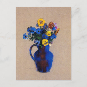 Redon - Vas of Flowers Pansies Vykort