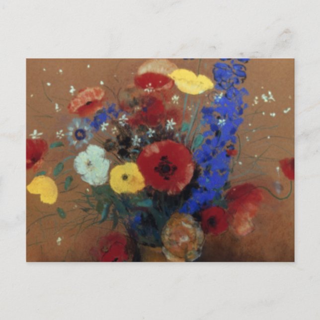 Redon: Vild Flowers, C1912 Vykort (Framsida)