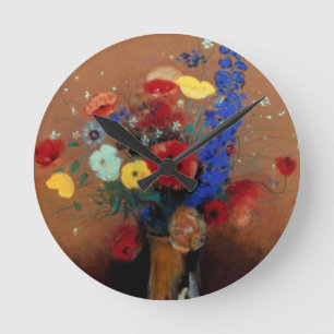 Redon: Vildblommor, C1912 Rund Klocka