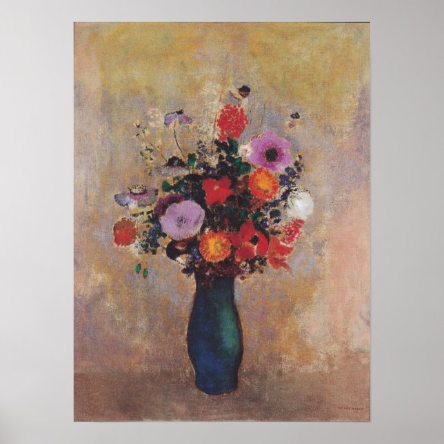 Redon - Wildblommor 1906 Poster (Framsidan)