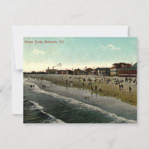 Redondo Beach CA, Bathing Beach 1910s Vykort