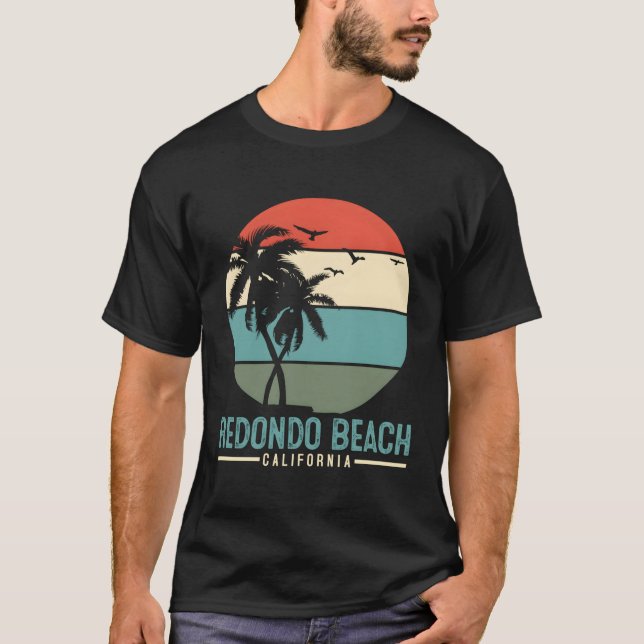 Redondo Beach California Retro Gift T Shirt (Framsida)