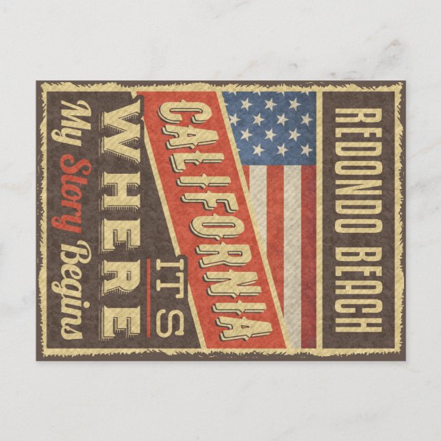 Redondo Beach California Vykort (Framsida)