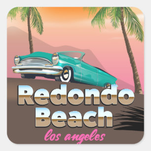 Redondo Beach LA resemål Fyrkantigt Klistermärke