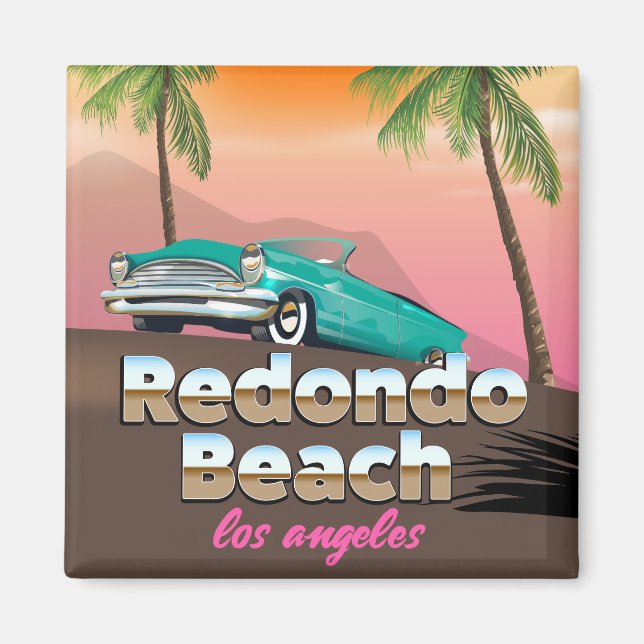 Redondo Beach LA resemapposters Magnet (Framsidan)