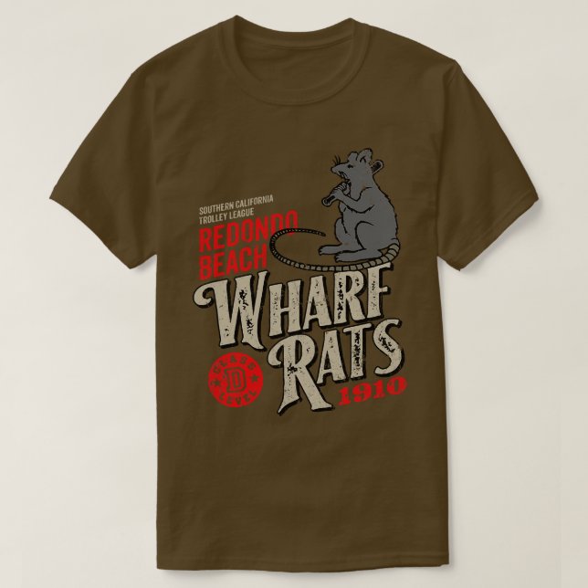 Redondo Beach Wharf Råttor T Shirt (Design framsida)