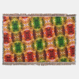 Redondos geram formas vermelhas, verdes e douradas filt