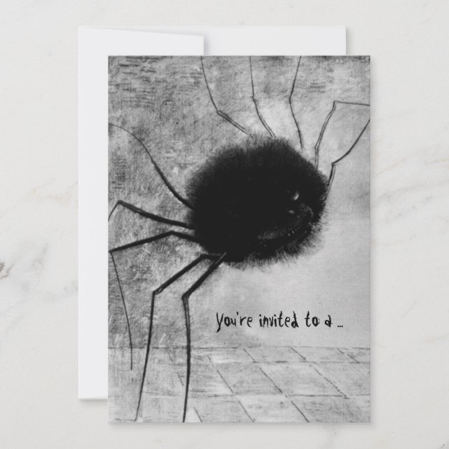 Redons inbjudan till Smiling Spider Halloween fest (Framsida)