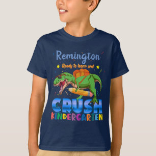 Redot Anpassat namn till Crush Kindergarten Dinosa T Shirt