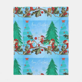 Redot att hämta tomten och Elves Fleecefilt