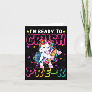 Redot att krossa förk Unicorn Back to school Gir Kort
