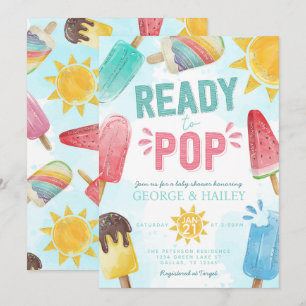 Redot Cute Summer Popsicle till Pop Baby Shower Inbjudningar