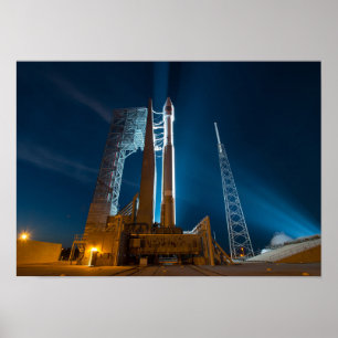 Redot Cygnus Spacecraft för lansering av ISS Poster