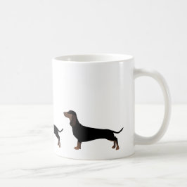 Redot Dachshund Basic-ras för att anpassa Kaffemugg