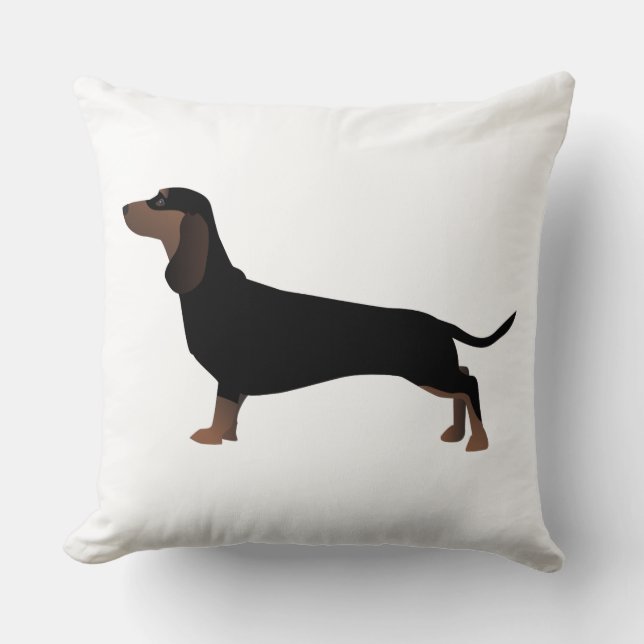 Redot Dachshund Basic-ras för att anpassa Kudde (Framsida)