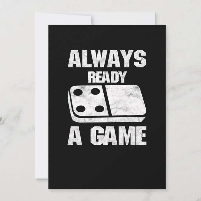 Redot Dominoes Tiles Puzzler Game Gift Inbjudningar (Framsida)