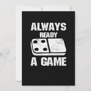 Redot Dominoes Tiles Puzzler Game Gift Inbjudningar