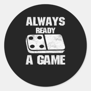 Redot Dominoes Tiles Puzzler Game Gift Runt Klistermärke