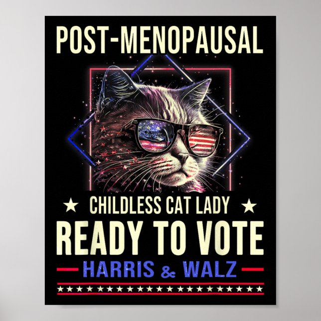 Redot efter menopausalt barnamässigt katt Dam för  Poster (Framsidan)