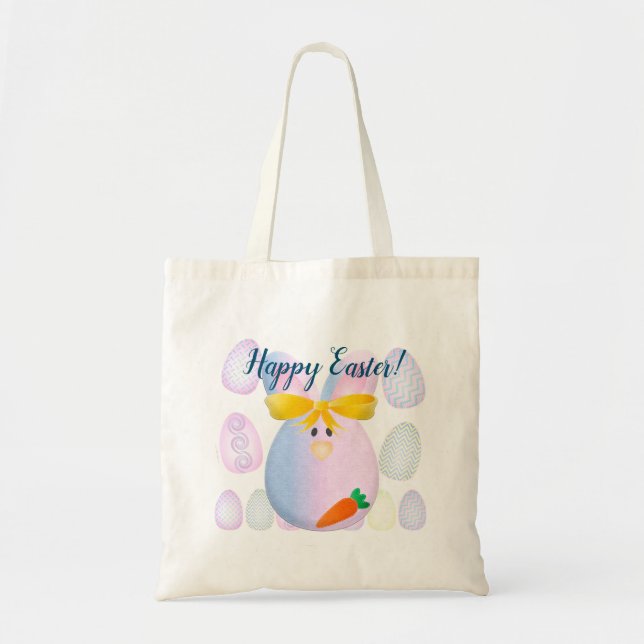Redot Eggs och Bunnies för Påsk Tygkasse (Framsidan)