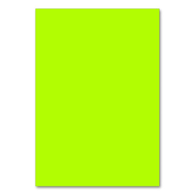Redot Electric Lime Green Färg för anpassning Bordsnummer (Framsidan)