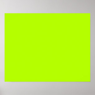 Redot Electric Lime Green Färg för anpassning Poster