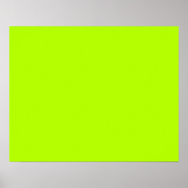 Redot Electric Lime Green Färg för anpassning Poster (Framsidan)