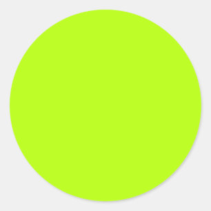 Redot Electric Lime Green Färg för anpassning Runt Klistermärke