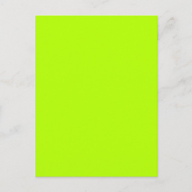 Redot Electric Lime Green Färg för anpassning Vykort (Framsida)