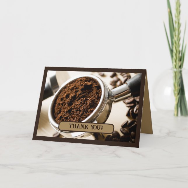 Redot Espresso till Brew för Cappuccino Tack Kort (Framsida)