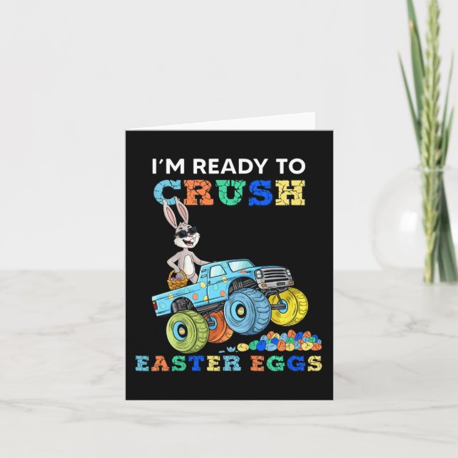 Redot för att krossa Påskäggets kanin i en ton Kort (Framsida)