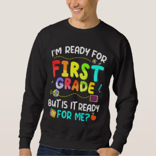 Redot för barn i första Klass Back to school först Lång Ärmad Tröja