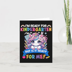 Redot för Kindergarten Unicorn första dagen Sch Kort