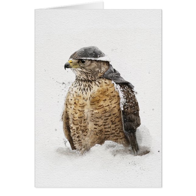 Redot för Snö Hälsningskort (Framsidan)