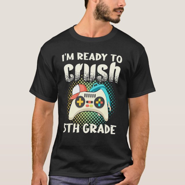 Redot Gamer Controller School I för att krossa den T Shirt (Framsida)