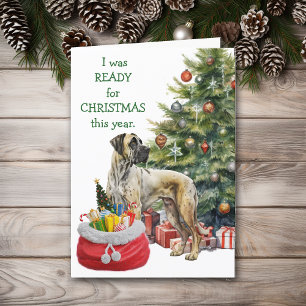 Redot Great dane i julklapp Helgkort