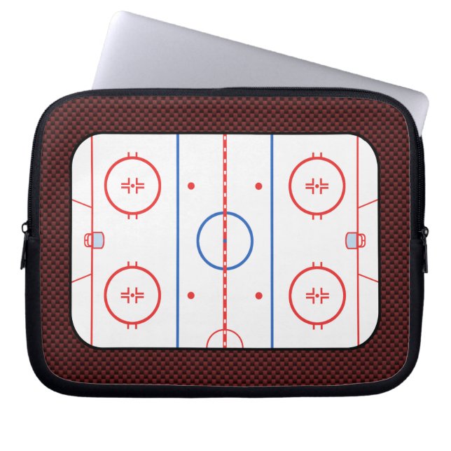 Redot Hockey Game Assion Autograph Laptop Sleeve (Framsidan)