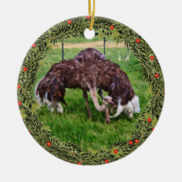 Redot Jul Ostrich Julgransprydnad Keramik