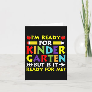 Redot Kids Im för Kindergarten Back to school Fire Kort