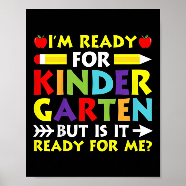 Redot Kids Im för Kindergarten Back to school Fire Poster (Framsidan)