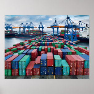 Redot Lastbehållare för export Poster