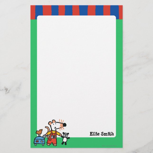 Redot Maisy för Vacation med Luggage Brevpapper (Framsida)