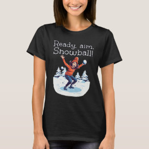 Redot med Snowbollar för Snowbal T Shirt