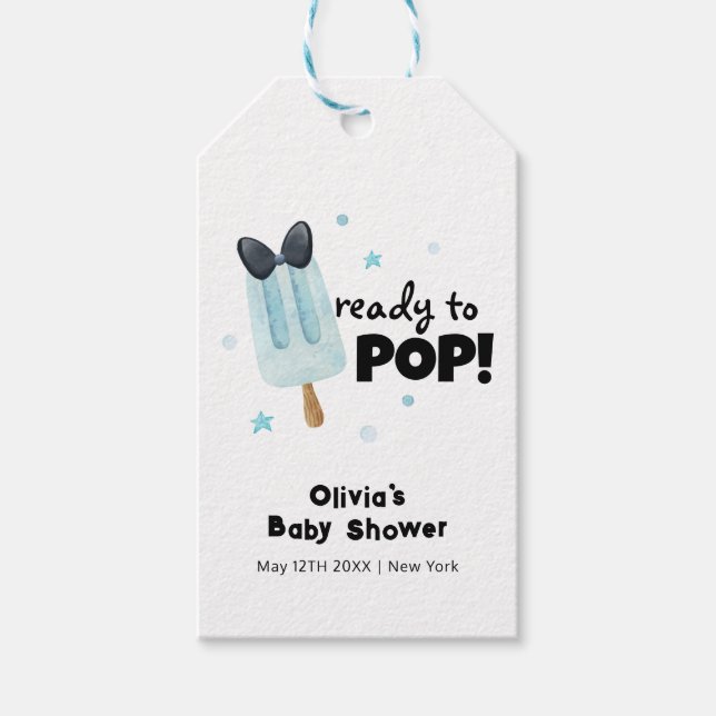 Redot Modern bockisklippning till babyskor Presentetikett (Framsidan)