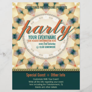 Redot Modern Tribal Sunshine Made Party Flyers