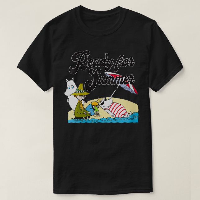 Redot Moomins för sommar VNeck T Shirt (Design framsida)