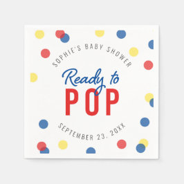 Redot Red Blue Gult Confetti till popup Baby Showe Pappersservett
