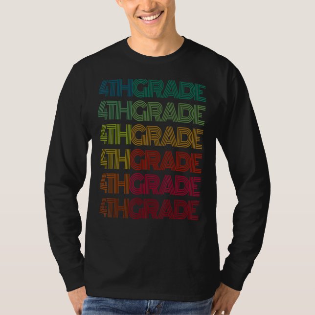 Redot Retro 4:e Klass-Student-lärargruppen i Groov T Shirt (Framsida)