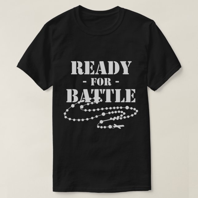 Redot Rosary Warrior för slaget vid Lepanto Rosari T Shirt (Design framsida)