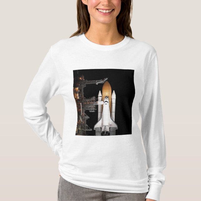 Redot Rymdskyttle Atlantis sits Tee Shirt (Framsida)